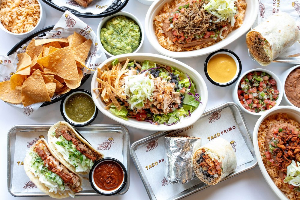 Taco Primo dish spread